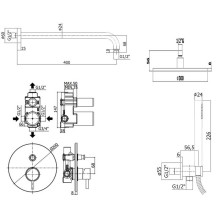 Душевая система Paffoni Light KITLIG015CRKING Хром