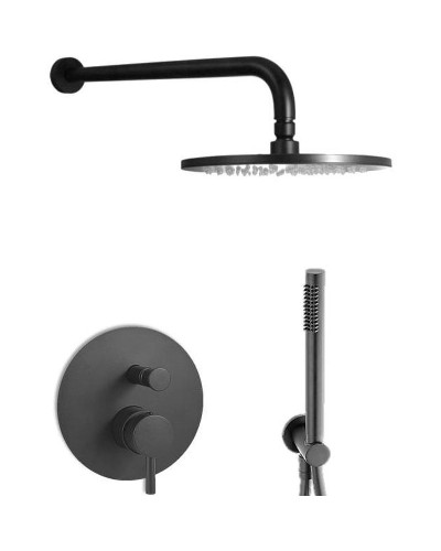 Душевая система Paffoni Light KITLIG015NO Черная матовая