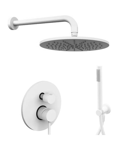 Душевая система Paffoni Light KITLIG018BOKING Белая матовая