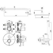 Душевая система Paffoni Light KITLIG018CRKING Хром