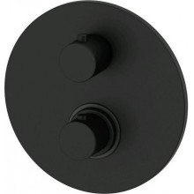 Душевая система Paffoni Light KITLIQ013NO с термостатом Черная матовая