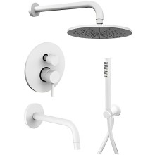 Душевая система Paffoni Light KITLIG019BO045 Белая матовая