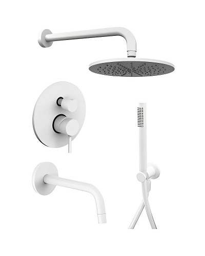 Душевая система Paffoni Light KITLIG019BO141 Белая матовая