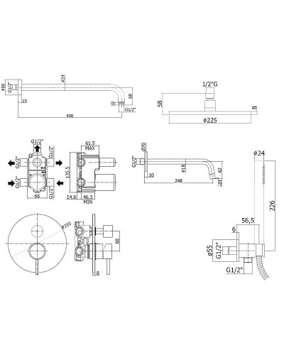 Душевая система Paffoni Light KITLIG019CR046 Хром