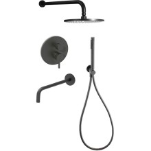 Душевая система Paffoni Light KITLIG019NO046 Черная матовая