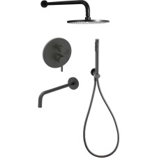 Душевая система Paffoni Light KITLIG019NO046 Черная матовая