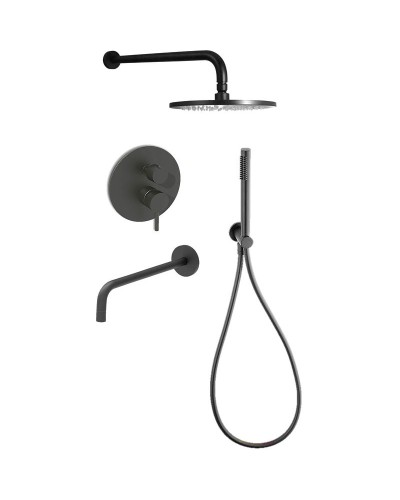 Душевая система Paffoni Light KITLIG019NO141 Черная матовая