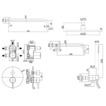 Душевая система Paffoni Light KITLIG019NO141 Черная матовая