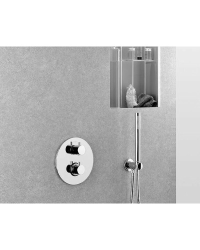 Душевая система Paffoni Light KITLIQ018CRKING с термостатом Хром