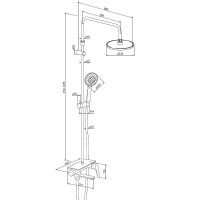 Душевая система Damixa Jupiter 977730300 Черная матовая