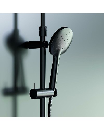 Душевая система Damixa Option DX218091300 с термостатом Черная матовая