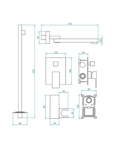 Душевая система RGW Shower Panels SP-56 51140856-01 Хром