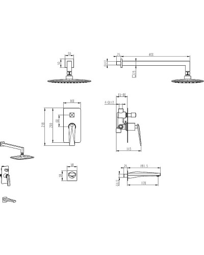 Душевая система Boheme Venturo 374-2 Хром