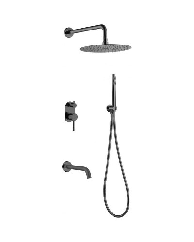 Душевая система Boheme Uno 464-2-SGM Оружейная сталь глянцевая