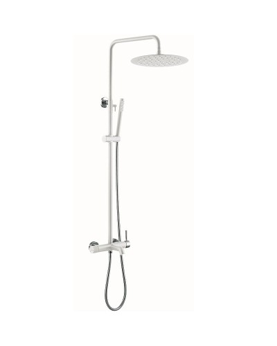 Душевая система Boheme Uno 468-WCR Белая матовая Хром