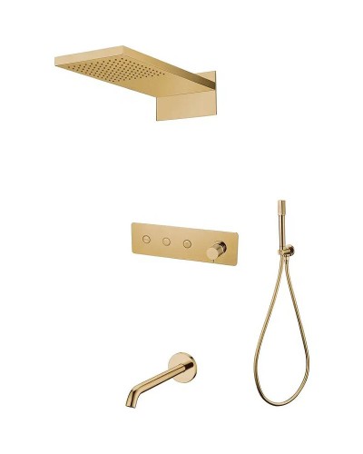 Душевая система Boheme Fusion 130-2-G Золото глянцевое