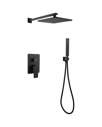 Душевая система Abber Weiss Insel AF8018B Черная матовая