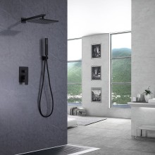 Душевая система Abber Weiss Insel AF8018B Черная матовая