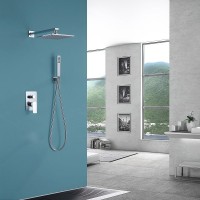 Душевая система Abber Weiss Insel AF8018W Белая Хром