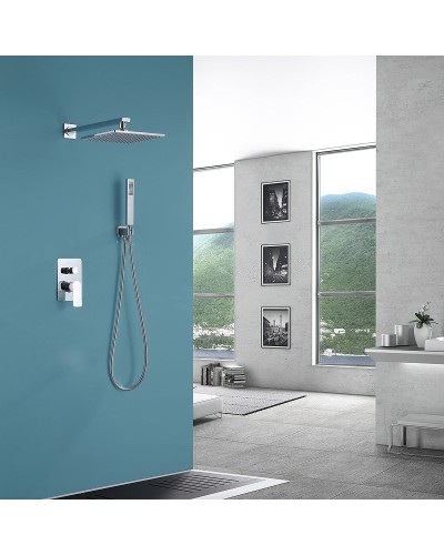 Душевая система Abber Weiss Insel AF8018W Белая Хром