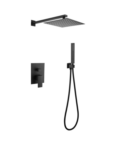 Душевая система Abber Daheim AF8219B Черная матовая