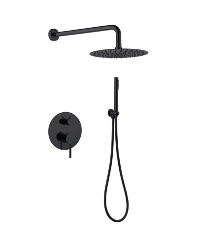 Душевая система Abber Emotion AF8818B Черная матовая