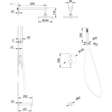 Душевая система Abber Emotion AF8817 Хром