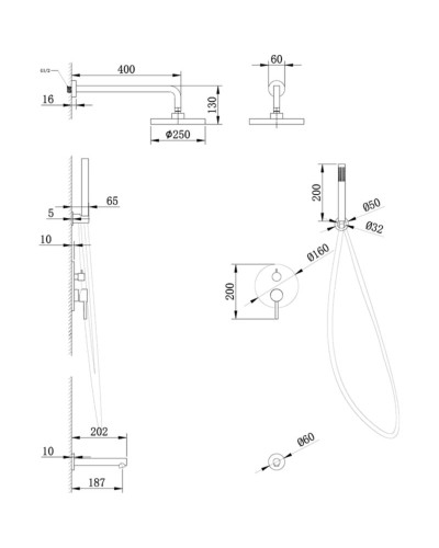 Душевая система Abber Emotion AF8817 Хром