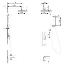 Душевая система Abber Weiss Insel AF8017 Хром