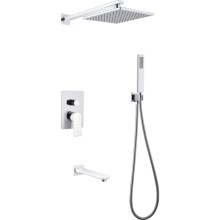 Душевая система Abber Weiss Insel AF8017W Белая Хром