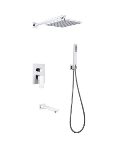 Душевая система Abber Weiss Insel AF8017W Белая Хром