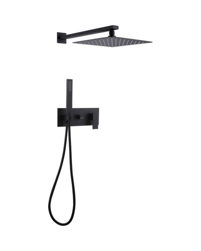 Душевая система Abber Daheim AF8218B Черная матовая