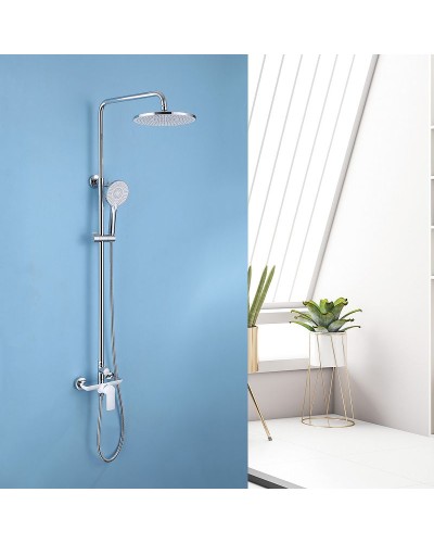 Душевая система Abber Weiss Insel AF8020W Белая Хром