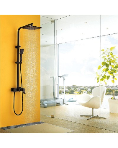 Душевая система Abber Daheim AF8220B Черная матовая