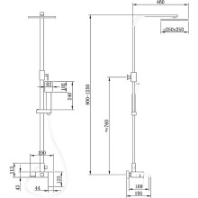 Душевая система Abber Wasserfall AF8616B Черная матовая