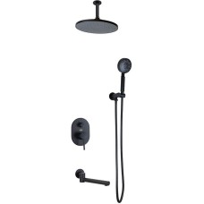 Душевая система Bronze de Luxe Scandi 14582/1B Черная матовая