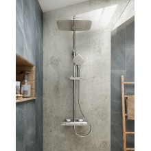 Душевая система Ideal Standard Ideal Rain Luxe Cube Evo Jet A6986AA с термостатом Хром