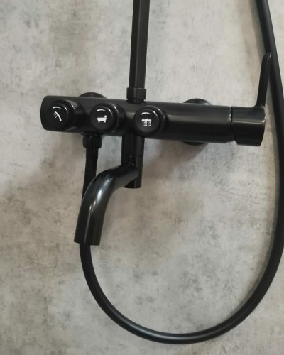 Душевая система Cezares Eco ECO-CVD-NOP Черный матовый