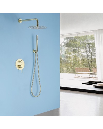 Душевая система Abber Emotion AF8818G Золото матовое