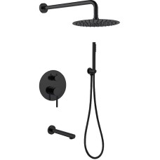 Душевая система Abber Emotion AF8817B Черная матовая