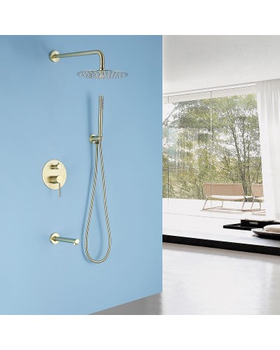 Душевая система Abber Emotion AF8817G Золото матовое