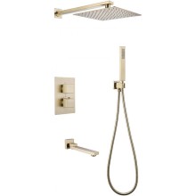 Душевая система Abber Daheim AF8250G с термостатом Золото матовое