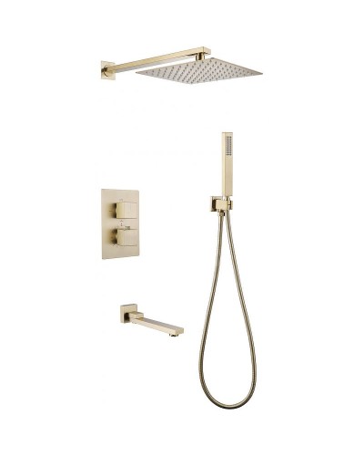 Душевая система Abber Daheim AF8250G с термостатом Золото матовое