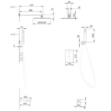 Душевая система Abber Insel AF8050 с термостатом Хром
