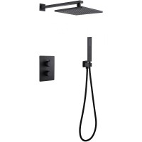 Душевая система Abber Insel AF8051B с термостатом Черная матовая