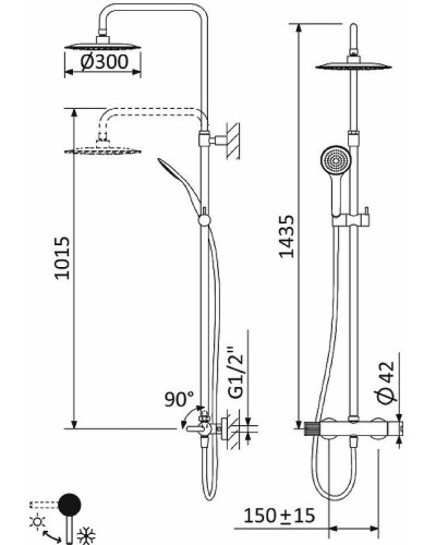 Душевая система Cezares Leaf LEAF-CDA-30-01 Хром