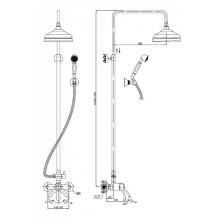 Душевая система Cezares Lira LIRA-M-CD-02 Бронза