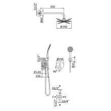 Душевая система Cezares Nautic NAUTIC-DSIP-01 Хром