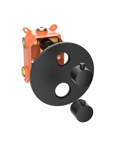 Душевая система Vincea VSFW-101TMB с термостатом Черная матовая