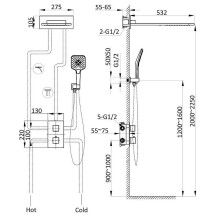 Душевая система Vincea VSFW-103TCH с термостатом Хром